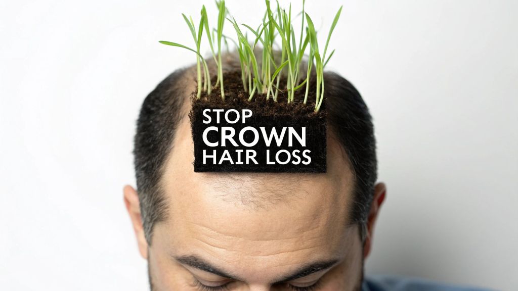A Man’s Guide to Stopping Crown of Head Hair&nbsp;Loss